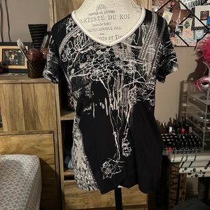 Vanilla Sky Black Tee - Large